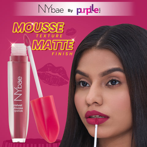 NY Bae Velvet Mousse Liquid Lipstick - Passionate Plum 03 (6.5 ml)