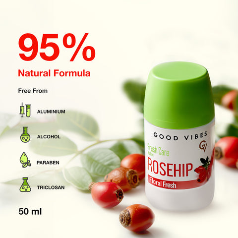 Good Vibes Fresh Care Rosehip Underarm Roll On – Floral Fresh 50 ml