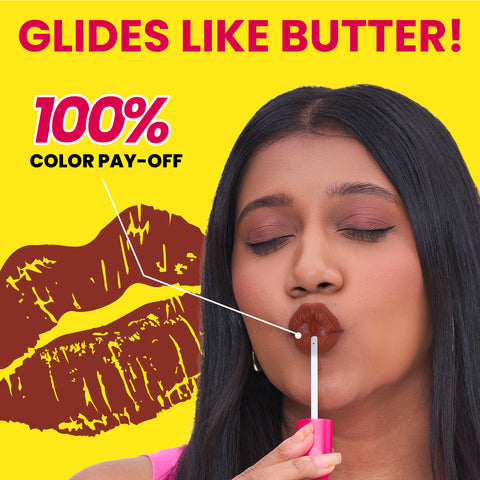 NY Bae Velvet Mousse Liquid Lipstick - Spicy Rust 06 (6.5 ml) | Velvet Matte Finish | Transferproof | Smudgeproof | Ultra Light | Smooth | Moisturising Brown Lipstick