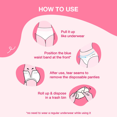 Good Vibes Comfort Care Disposable Period Panties 5 pc (L-XL)