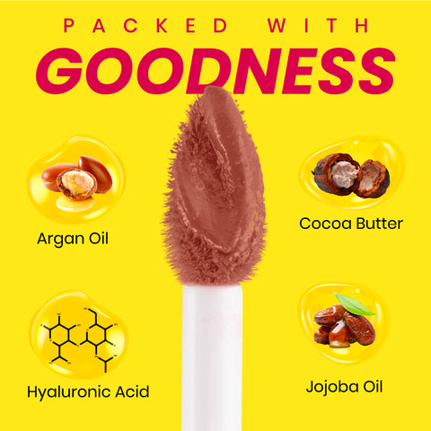 NY Bae Velvet Mousse Liquid Lipstick - Cheeky Nude 09 (6.5 ml) | Velvet Matte Finish | Transferproof | Smudgeproof | Ultra Light | Smooth | Moisturising Nude Lipstick