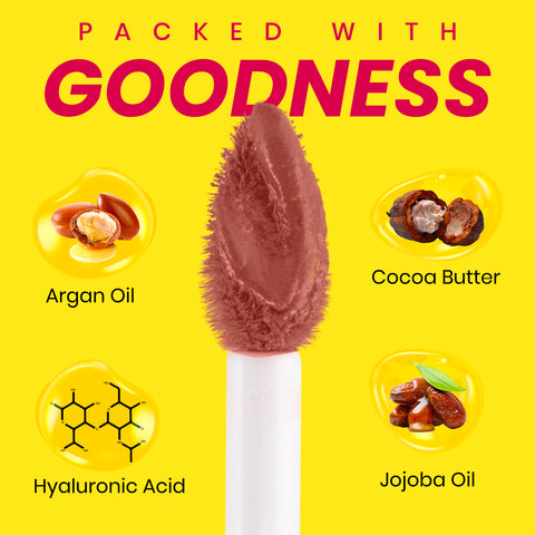 NY Bae Velvet Mousse Liquid Lipstick - Flirty Nude 07 (6.5 ml) | Velvet Matte Finish | Transferproof | Smudgeproof | Ultra Light | Smooth | Moisturising Nude Lipstick