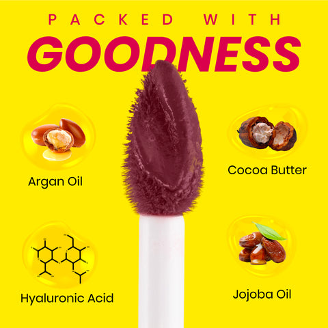 NY Bae Velvet Mousse Liquid Lipstick - Sexy Sangria 04 (6.5 ml) | Velvet Matte Finish | Transferproof | Smudgeproof | Ultra Light | Smooth | Moisturising Wine Lipstick