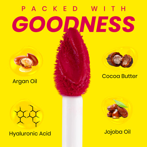 NY Bae Velvet Mousse Liquid Lipstick - Red Hot Rebel 01 (6.5 ml) | Velvet Matte Finish | Transferproof | Smudgeproof | Ultra Light | Smooth | Moisturising Red Lipstick