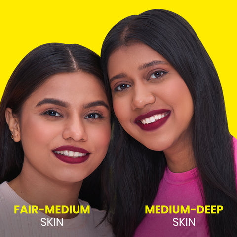 NY Bae Velvet Mousse Liquid Lipstick - Badass Berry 02 (6.5 ml) | Velvet Matte Finish | Transferproof | Smudgeproof | Ultra Light | Smooth | Moisturising Plum Lipstick