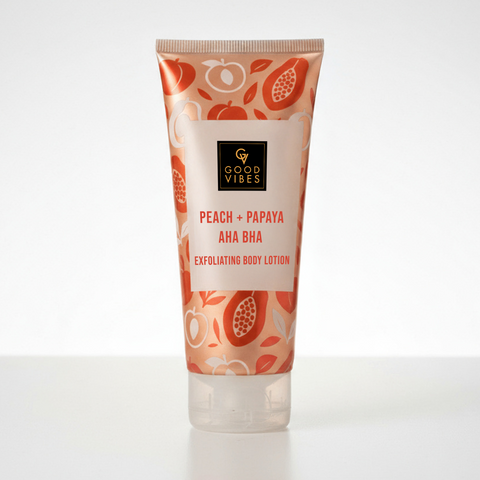 Good Vibes Peach + Papaya AHA BHA Exfoliating Body Lotion 200 ml