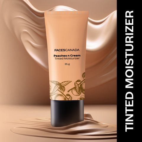 FACES CANADA Peaches N Cream Tinted Moisturizer Mini - Light 01, Mini Size (18 gm) | Soft Peachy, Natural Glow | Lightly Tinted BB Cream | Non Oily Lightweight Gel Formula | Blends Easily | Suitable For All Skin Types