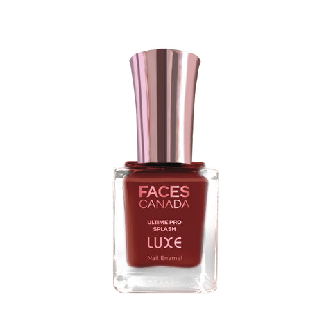 FACES CANADA Ultime Pro Splash Luxe Nail Enamel - Just Rust (L58), 12ml | Glossy Finish | Quick Drying | Long Lasting | High Shine | Chip Defiant | Even-Finish | Vegan | Non-Toxic | Ethanol-Free