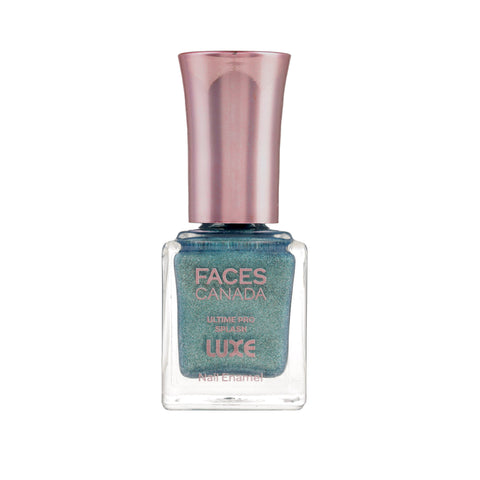 FACES CANADA Ultime Pro Splash Luxe Nail Enamel - Aurora Blue (L33), 12 ml | Glossy Finish | Quick Drying | Long Lasting | High Shine | Chip Defiant | Even-Finish | Vegan | Non-Toxic | Ethanol-Free