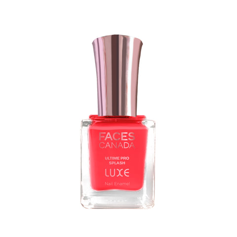 FACES CANADA Ultime Pro Splash Luxe Nail Enamel - Coral Candy (L53), 12ml | Glossy Finish | Quick Drying | Long Lasting | High Shine | Chip Defiant | Even-Finish | Vegan | Non-Toxic | Ethanol-Free