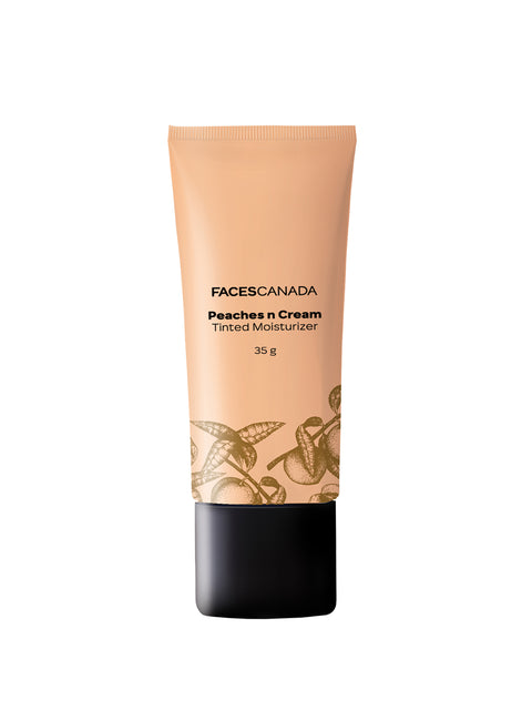 FACES CANADA Peaches N Cream Tinted Moisturizer - Honey Beige 03, Full Size (35 gm) | Soft Peachy, Natural Glow | Lightly Tinted BB Cream | Non Oily Lightweight Gel Formula | Blends Easily | Suitable For All Skin Types