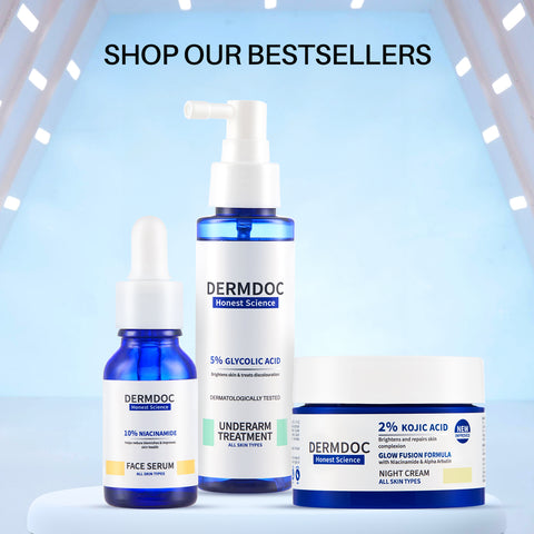 DERMDOC 2% Kojic Acid Glow Fusion Formula Night Cream (25 gm) | Skin Brightening I Targets Pigmentation I With Niacinamide & Alpha Arbutin