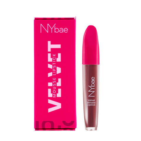 NY Bae Velvet Mousse Liquid Lipstick - Sexy Sangria 04 (6.5 ml) | Velvet Matte Finish | Transferproof | Smudgeproof | Ultra Light | Smooth | Moisturising Wine Lipstick