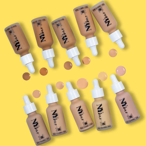NY Bae 3 IN 1 Serum Foundation - Warm Cashew 03 (30 ml) | Infused with Primer | Moisturising I Glowing Korean Skin I Celeb Glow | Dewy Makeup | Evens Skin Tone | Ultra Glow
