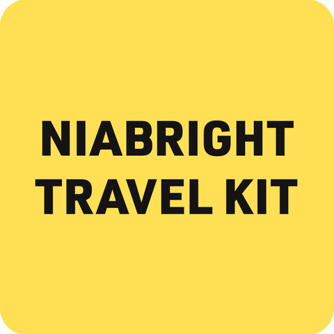 DERMDOC NiaBright Travel Kit | FREE Travel Pouch | 10% Niacinamide Face Serum (30 ml)