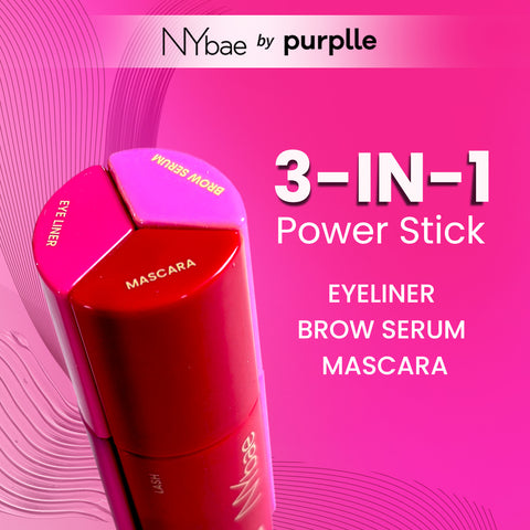 NY Bae 3 in 1 Enhancer | Smudgeproof Matte Eyeliner | Volumizing Mascara | Brow Serum - Primes Sets & Shapes | Magnetic Case | Eye Makeup | Travel Kit (18 ml)