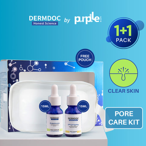 DERMDOC Pore Care Kit | 2% Salicylic Acid Face Serum (15 ml) | 10% Niacinamide Face Serum (15 ml) | Combo of 2