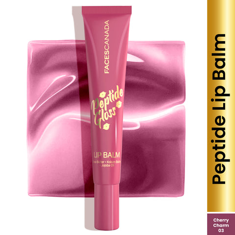 FACES CANADA Peptide Gloss Lip Balm - Cherry Charm 03 10 ml | Tinted Lip Balm