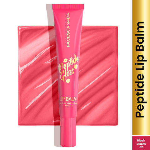 FACES CANADA Peptide Gloss Lip Balm - Blush Bloom 02 10 ml | Tinted Lip Balm