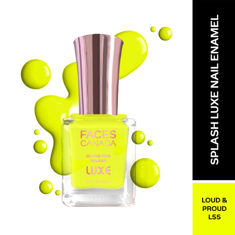 FACES CANADA Ultime Pro Splash Luxe Nail Enamel - Loud & Proud (L55), 12ml | Glossy Finish | Quick Drying | Long Lasting | High Shine | Chip Defiant | Even-Finish | Vegan | Non-Toxic | Ethanol-Free