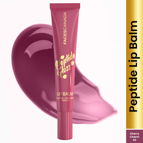 FACES CANADA Peptide Gloss Lip Balm - Cherry Charm 03 10 ml | Tinted Lip Balm