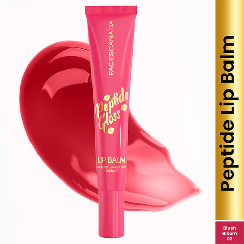 FACES CANADA Peptide Gloss Lip Balm - Blush Bloom 02 10 ml | Tinted Lip Balm