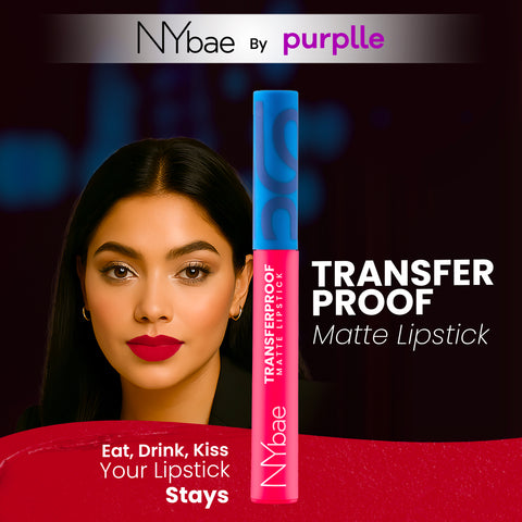 NY Bae Transfer-proof Matte Crayon Lipstick –Ruby Red 10 - 2 gm Creamy & Moisturizing | Vitamin E | Feather Light Texture | 12 shades for all Indian skin tones | Smudge Proof | Retractable Easy to Use | Smooth Application | 8 hrs+ Long Lasting