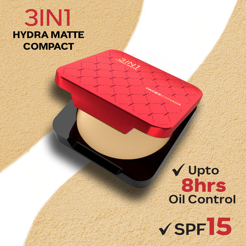 FACES CANADA 3in1 All Day Hydra Matte Compact Powder - Natural 03 9 gm