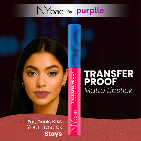 NY Bae Transfer-proof Matte Crayon Lipstick –Macaroon 04 - 2 gm Creamy & Moisturizing | Vitamin E | Feather Light Texture | 12 shades for all Indian skin tones | Smudge Proof | Retractable Easy to Use | Smooth Application | 8 hrs+ Long Lasting
