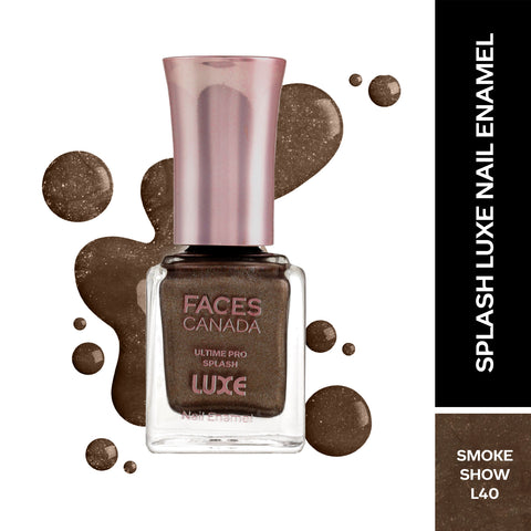 FACES CANADA Ultime Pro Splash Luxe Nail Enamel - Smokeshow (L40), 12 ml | Glossy Finish | Quick Drying | Long Lasting | High Shine | Chip Defiant | Even-Finish | Vegan | Non-Toxic | Ethanol-Free