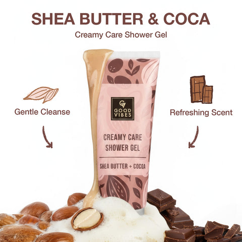 Good Vibes Shea Butter & Cocoa Creamy Care Shower Gel – 200 ml