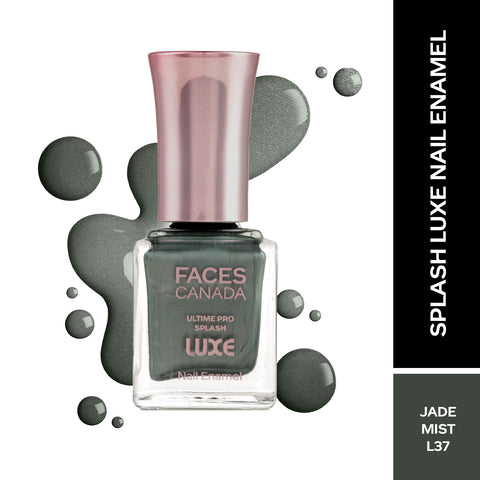 FACES CANADA Ultime Pro Splash Luxe Nail Enamel - Jade Mist (L37), 12 ml | Glossy Finish | Quick Drying | Long Lasting | High Shine | Chip Defiant | Even-Finish | Vegan | Non-Toxic | Ethanol-Free