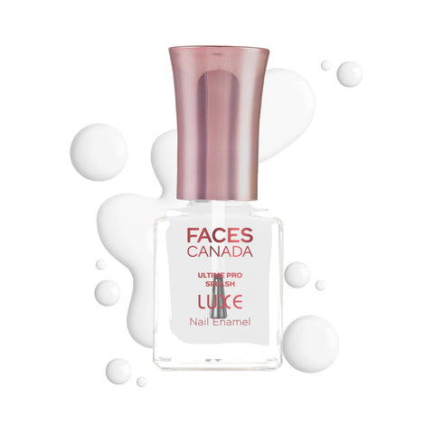 FACES CANADA Ultime Pro Splash Luxe Nail Enamel - Dew Drop (TC01), 12 ml | Glossy Finish | Quick Drying | Long Lasting | High Shine | Chip Defiant | Even-Finish | Vegan | Non-Toxic | Ethanol-Free