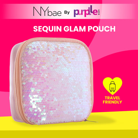 NY Bae Sequin Glam Pouch 1 pc