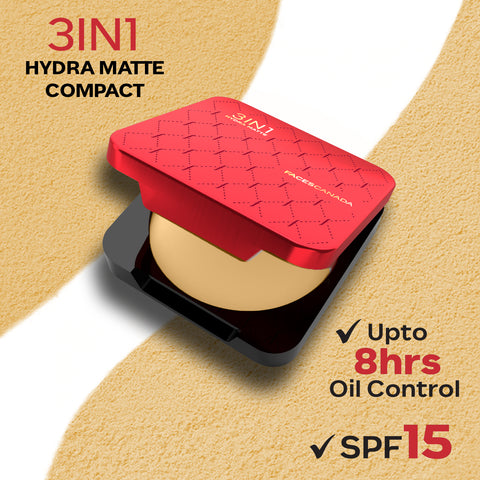 FACES CANADA 3in1 All Day Hydra Matte Compact Powder - Honey 05 9 gm