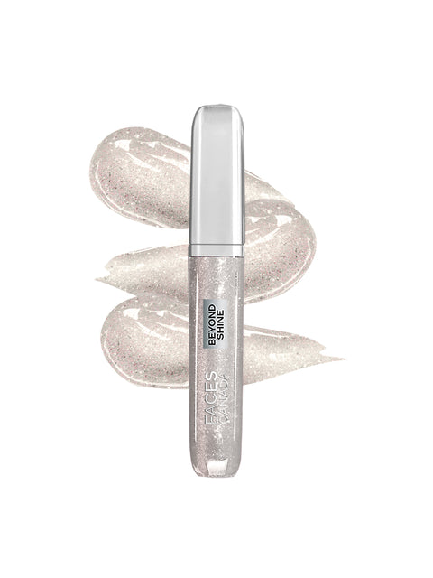 FACES CANADA Beyond Shine Lip Gloss - Moonbeam 08, 3.8 ml | Lightweight Non-Sticky Luxurious Texture For Glossy Lips | Shimmer Finish | Instant Shine | Fuller, Supple & Plump Lips | 24HR Hydration