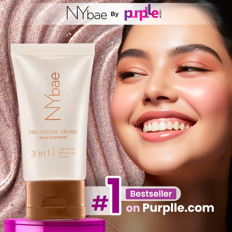 NY Bae PRO Strobe Cream - Rose Diamond (30 gm) | Primer + Highlighter + Moisturizer | Dewy Makeup | Glowing Korean Skin | Liquid Highlighter | Intense Glow | Value Pack | Best Suited For Normal To Dry Skin