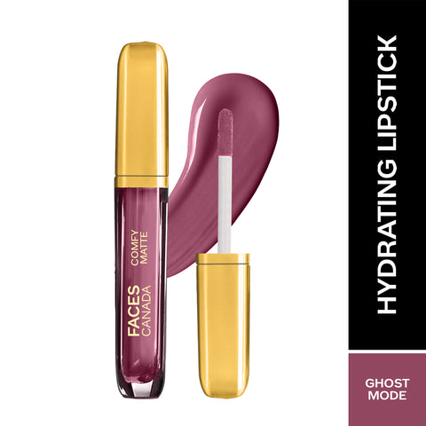 FACES CANADA Comfy Matte Liquid Lipstick - Ghost Mode 31, 3.8 ml | Comfortable 10HR Longstay | Intense Matte Color | Almond Oil & Vitamin E Infused | Super Smooth | No Dryness | No Alcohol