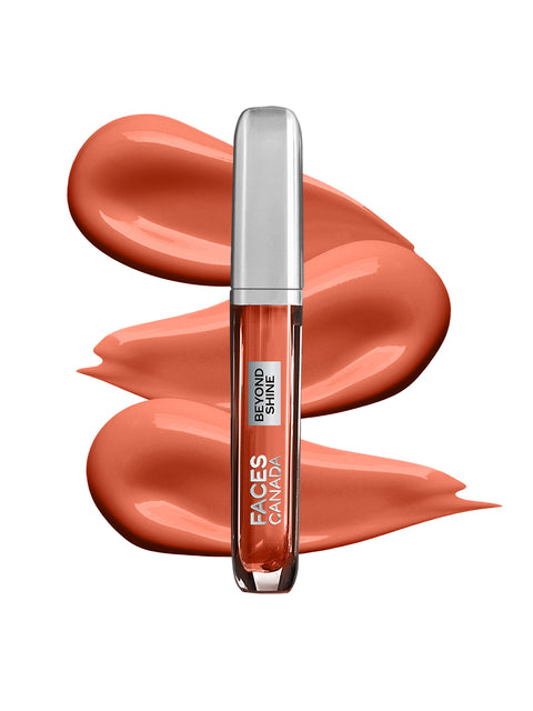 FACES CANADA Beyond Shine Lip Gloss - Twinster 04, 3.8 ml | Lightweight Non-Sticky Luxurious Texture For Glossy Lips | Instant Shine | Fuller, Supple & Plump Lips | 24HR Hydration