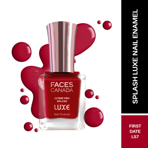 FACES CANADA Ultime Pro Splash Luxe Nail Enamel - First Date (L57), 12ml | Glossy Finish | Quick Drying | Long Lasting | High Shine | Chip Defiant | Even-Finish | Vegan | Non-Toxic | Ethanol-Free