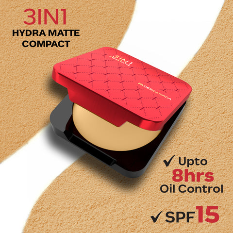 FACES CANADA 3in1 All Day Hydra Matte Compact Powder - Tan 06 9 gm