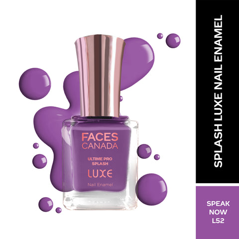 FACES CANADA Ultime Pro Splash Luxe Nail Enamel - Speak Now (L52), 12ml | Glossy Finish | Quick Drying | Long Lasting | High Shine | Chip Defiant | Even-Finish | Vegan | Non-Toxic | Ethanol-Free