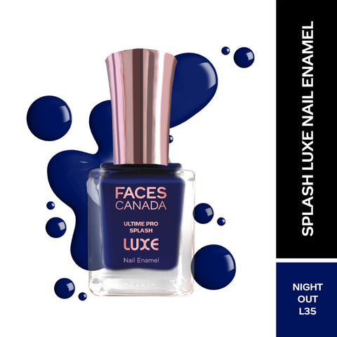 FACES CANADA Ultime Pro Splash Luxe Nail Enamel - Night Out (L35), 12ml | Glossy Finish | Quick Drying | Long Lasting | High Shine | Chip Defiant | Even-Finish | Vegan | Non-Toxic | Ethanol-Free