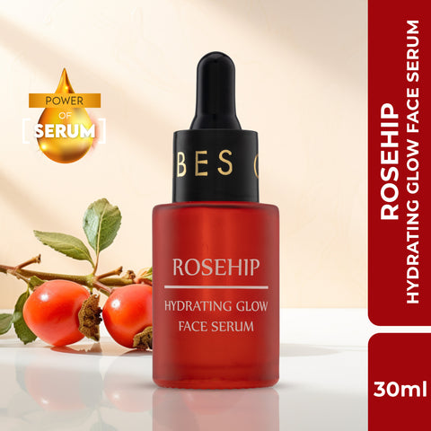 Good Vibes Rosehip Hydrating Glow Face Serum | Light, Non-Sticky, Brightening | With Vitamin E (30 ml)