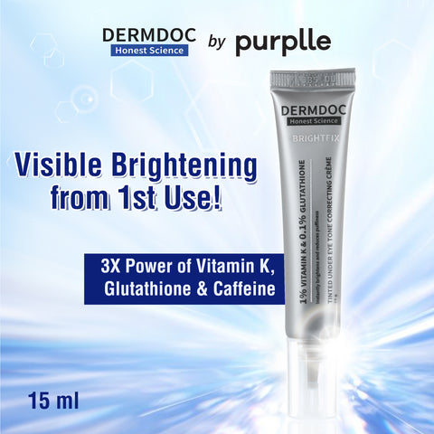DERMDOC by Purplle Tinted Brightening Under Eye Cream for Dark Circles (15 gm)