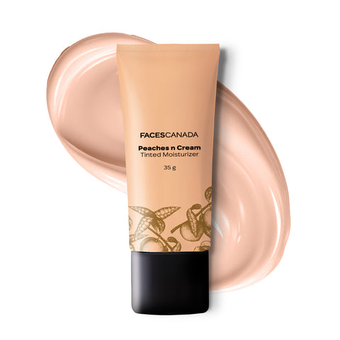 FACES CANADA Peaches N Cream Tinted Moisturizer Mini - Light 01, Mini Size (18 gm) | Soft Peachy, Natural Glow | Lightly Tinted BB Cream | Non Oily Lightweight Gel Formula | Blends Easily | Suitable For All Skin Types