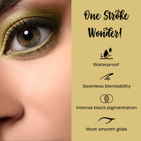 FACES CANADA Ultime Pro Intense Gel Kajal With Smudger & Sharpener - Sand Beige, 1.2 gm | 24 Hr Long Stay | Waterproof & Smudgeproof | One Swipe Smooth Application | 3-in-1 Kajal, Eyeliner