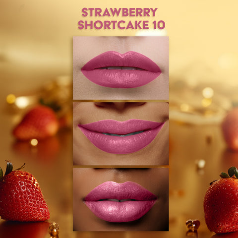 FACES CANADA Comfy Matte Velvet Touch Lipstick - Strawberry Shortcake 10, 4.2 gm | Velvety Matte Finish | 8HR Longstay | Intense Colour | Hydrating Lips | Smooth Application | Foodproof & Crackproof