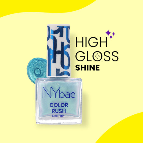 NY Bae Color Rush Nail Paint - Mad Metal Chrome 23 (5.6 ml) | Chip Resistant | Long Lasting | Quick Dry | Gel Nail Polish