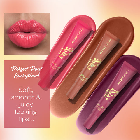 FACES CANADA Peptide Gloss Lip Balm - Blush Bloom 02 10 ml | Tinted Lip Balm